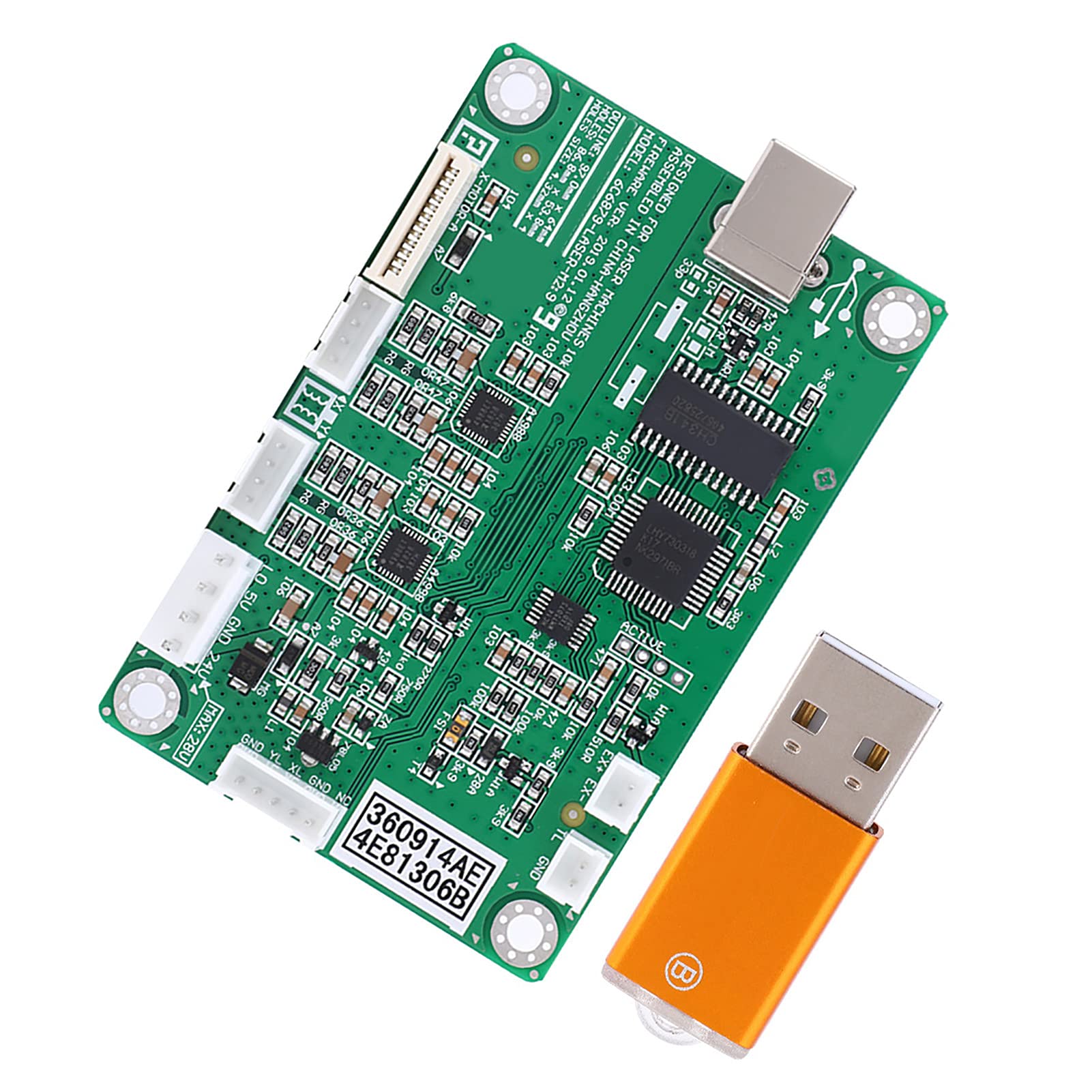 M2 Motherboard Yellow Encryption Lock Control Panel for Laser Engraving Machine (Motherboard+Computer Encryption Lock) 5