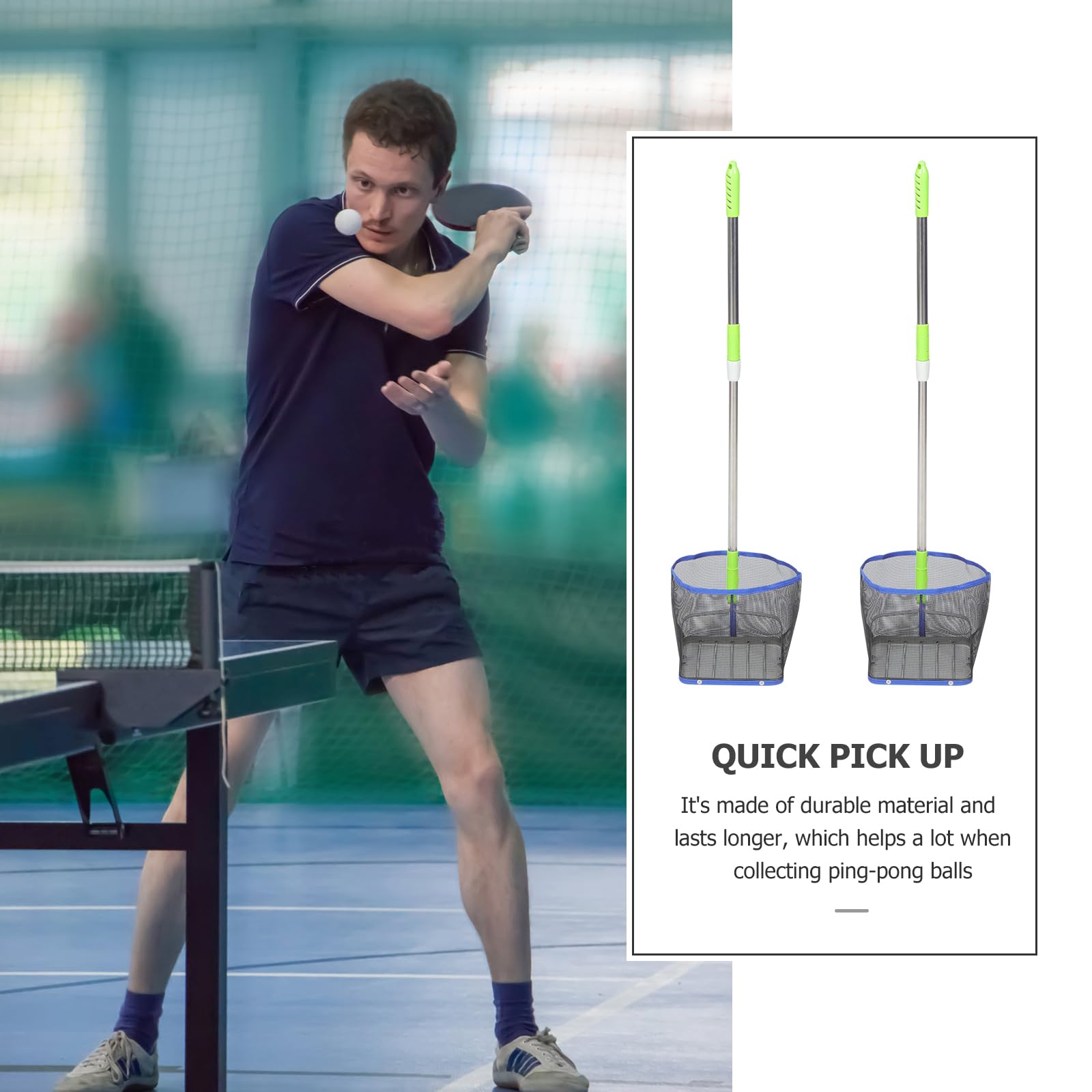 BESPORTBLE Table Tennis Ball Picker Sports Ball Collector Pong Balls Retriever Propane Gas Regulator Tennis Catcher Pong Balls Picker Golf Tools Ball Picking Tool Equipment Retractable Abs 4