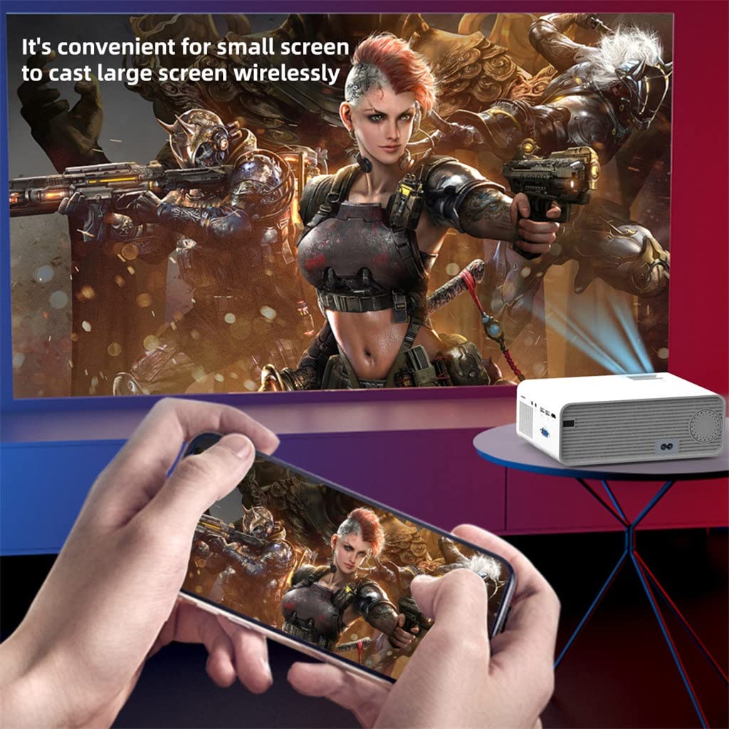 E460 LED Projector Mini Projector for Smartphone, or USB for iPhones Android Phone, Video Beamer (Color : E) (D ) 6