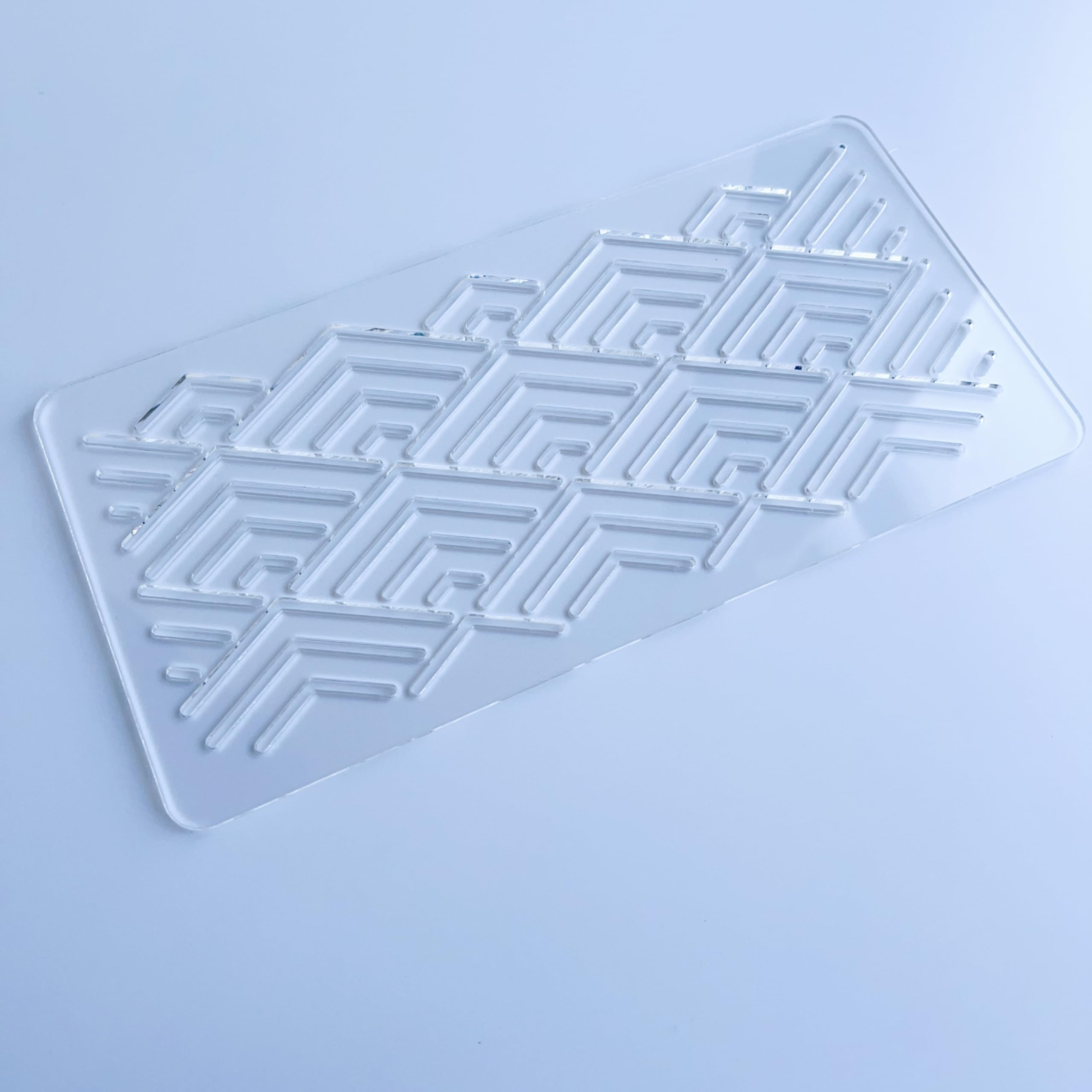 Clear Acrylic Sashiko Stencil, Embroidery Pattern Template, Quilting Stencil Tool (Pattern D) 6