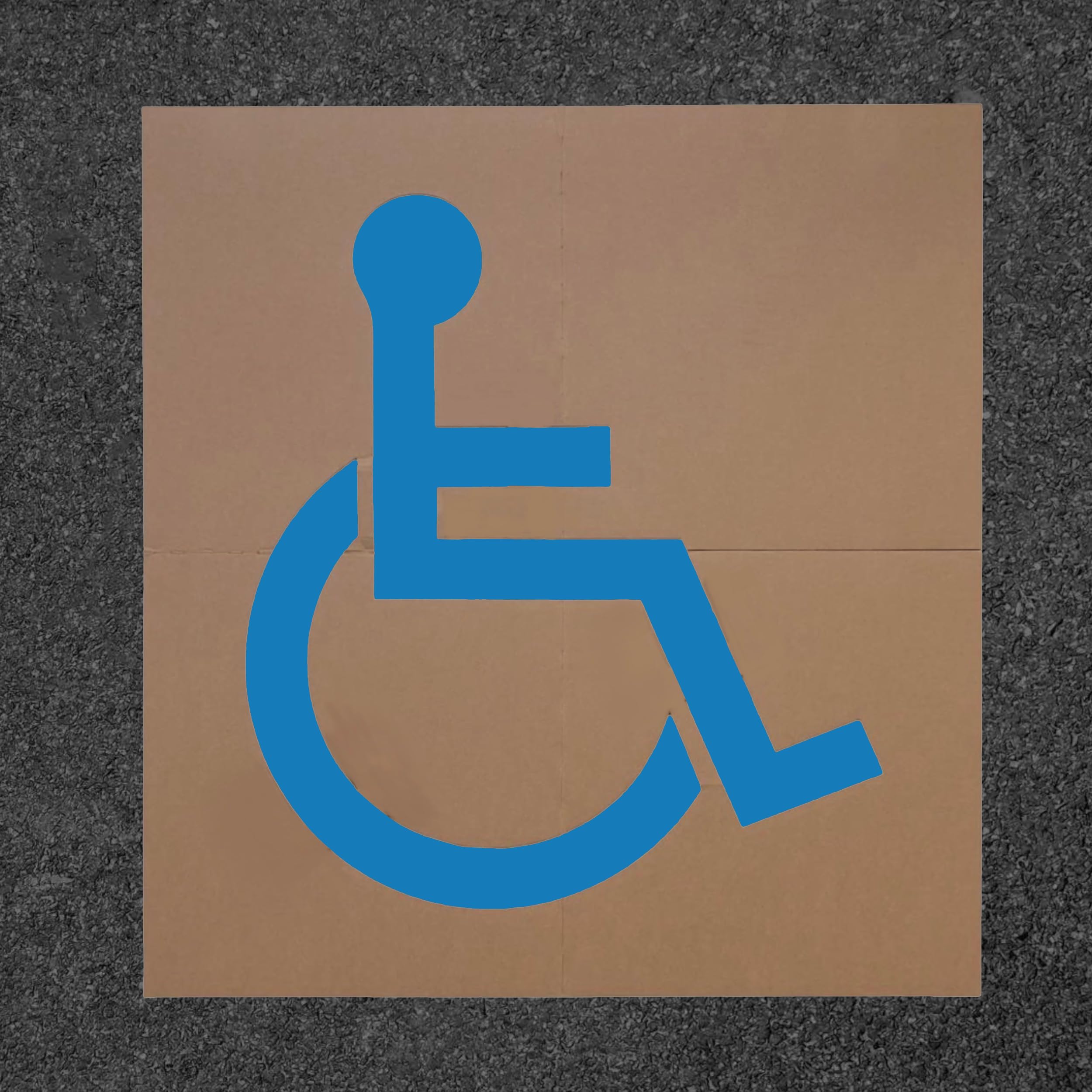 APS 24" Handicap Stencil Parking Lot | ADA Stencil ICON only Parking Lot Stencil | Handicap Parking Stencil Parking Lot and Garage | Pavement Stencils All Surfaces | Made in USA w/Recycled Cardboard 3