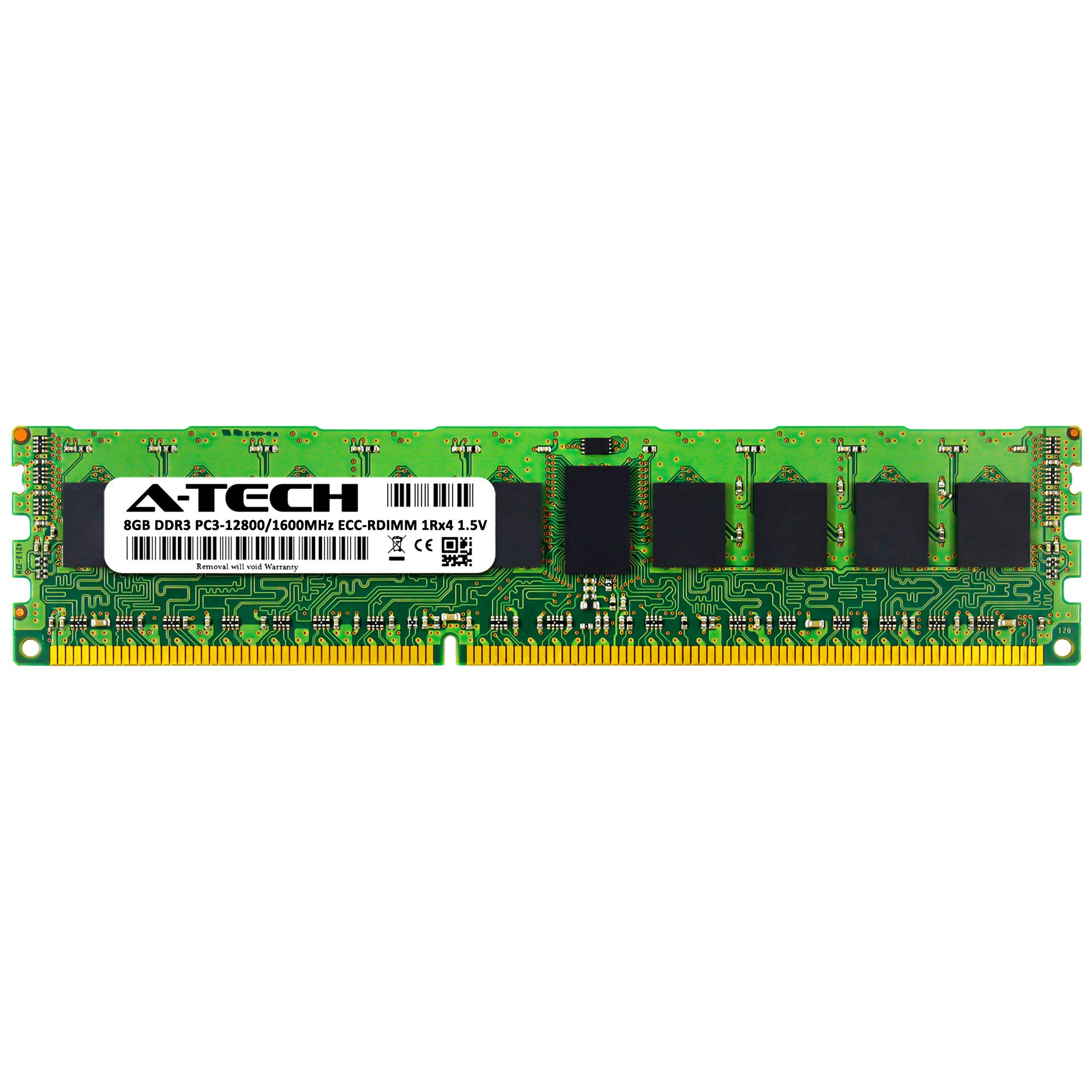 A-Tech 8GB RAM for Dell PowerEdge R320, R420, R420XR, R520, R620, R720, R720XD, R820, R920 | DDR3 1600MHz ECC-RDIMM PC3-12800 1Rx4 1.5V ECC Registered DIMM Server Memory Upgrade Module 2