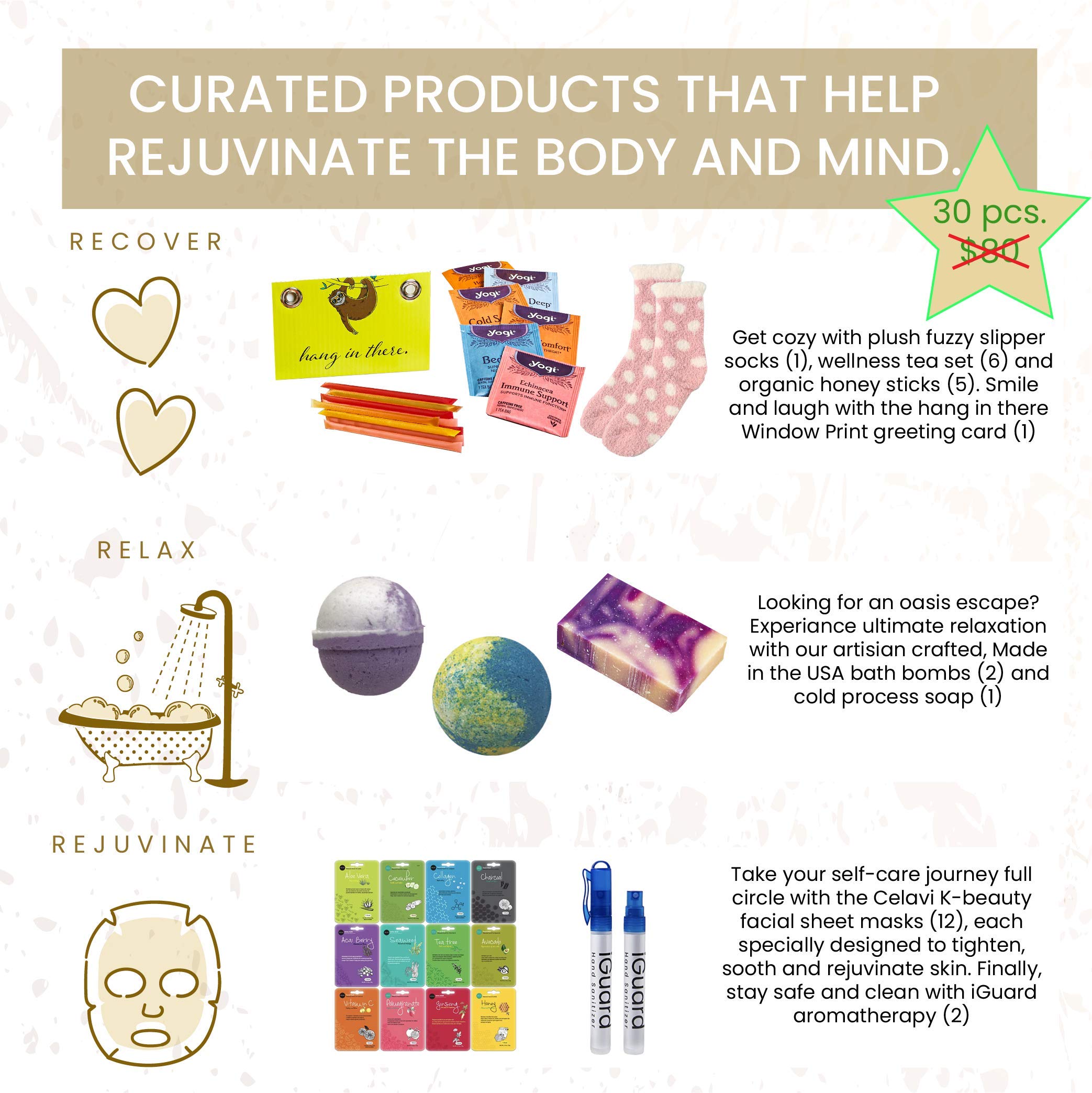 Luxe Gift Box For Women - Spa, Stress Relief, Self Care & Get-Well - Featuring Curated, Locally Produced & Women Owned Products (Get Well Collection) 5