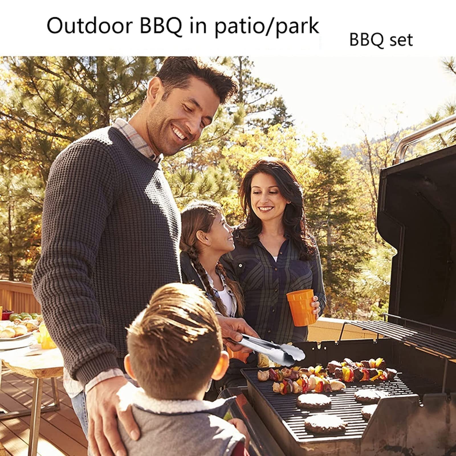 SEFAX Portable Camp Cooking Utensil Set, Stainless Steel Grilling Kit, Grill Accessories, BBQ Tools Set, Suitable for Travel, Picnics, RVs, Camping, BBQs (Size : 18pcs) 5