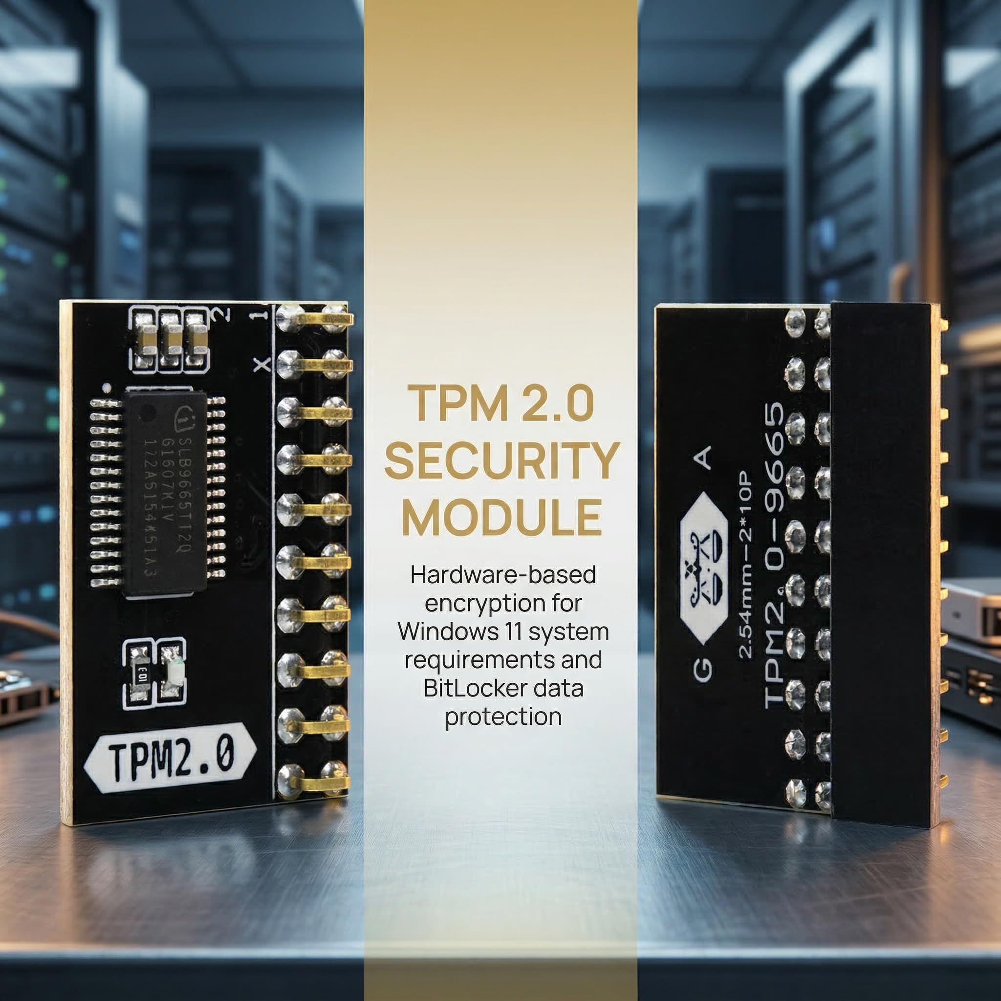 EAJONC TPM 2.0 Security Module for GIGABYTE & ASUS Motherboards, 20-Pin LPC Interface (2.54mm Pitch), Windows 11 Upgrade & BitLocker Compatible, High-Performance Security Chip 4