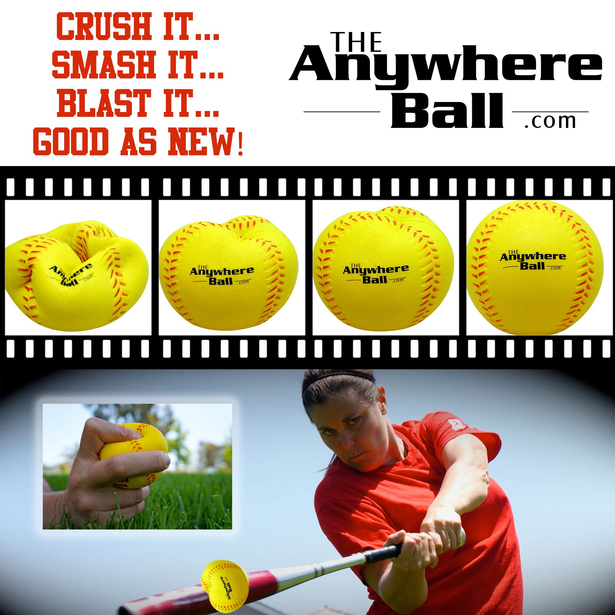 The Anywhere Ball Baseball & Softball Foam Training Ball (6 Pack Bundle) 4