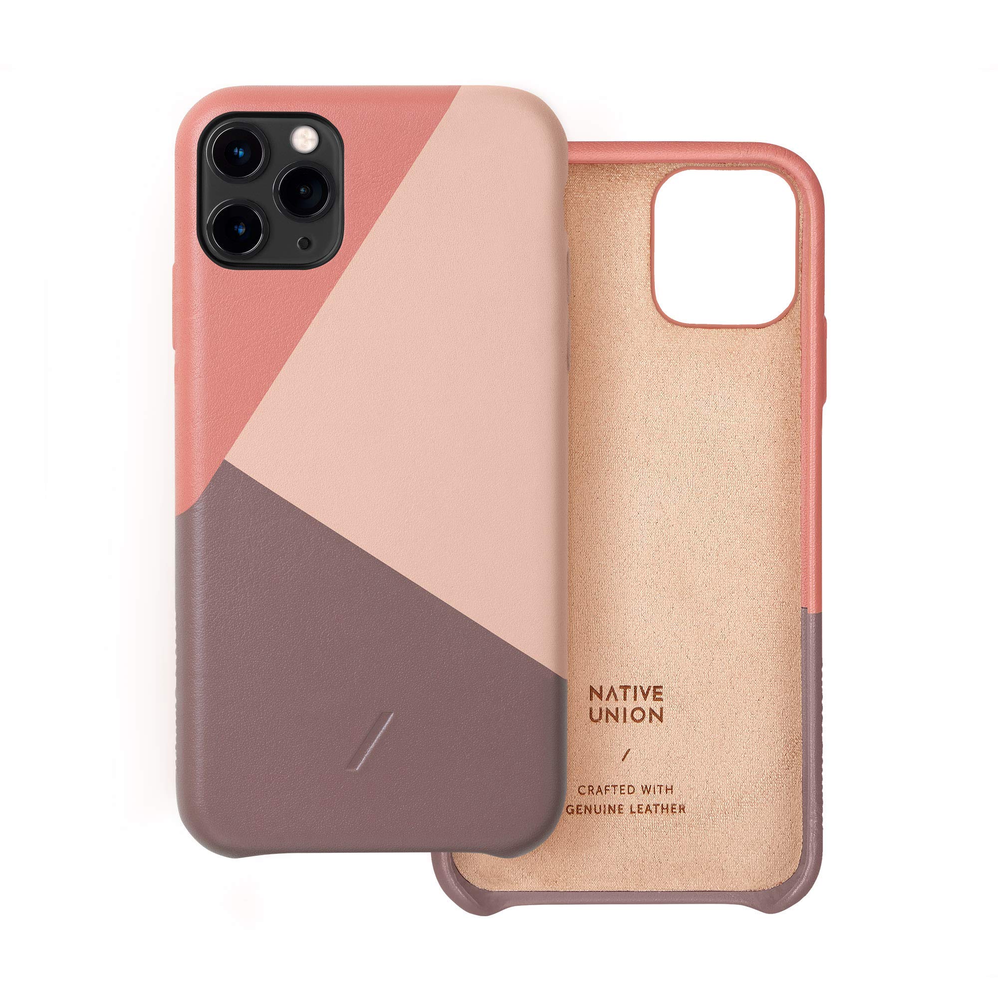 Native Union Bundle with Clic Marquetry Case for iPhone 11 Pro, Rose with Marquetry Drop Charging Pad V2 Wireless Charger, for iPhone and Qi Compatible Devices, Rose 3