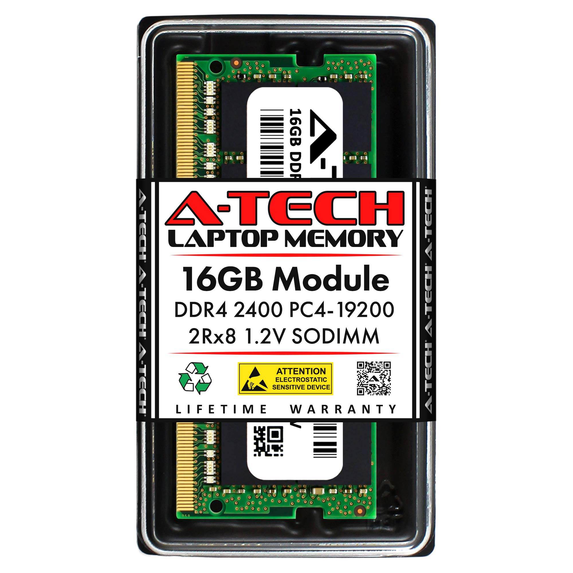 A-Tech 16GB RAM Replacement for Fujitsu S26361-F3396-L5 | DDR4 2400MHz PC4-19200 2Rx8 1.2V SODIMM 260-Pin Memory Module 1