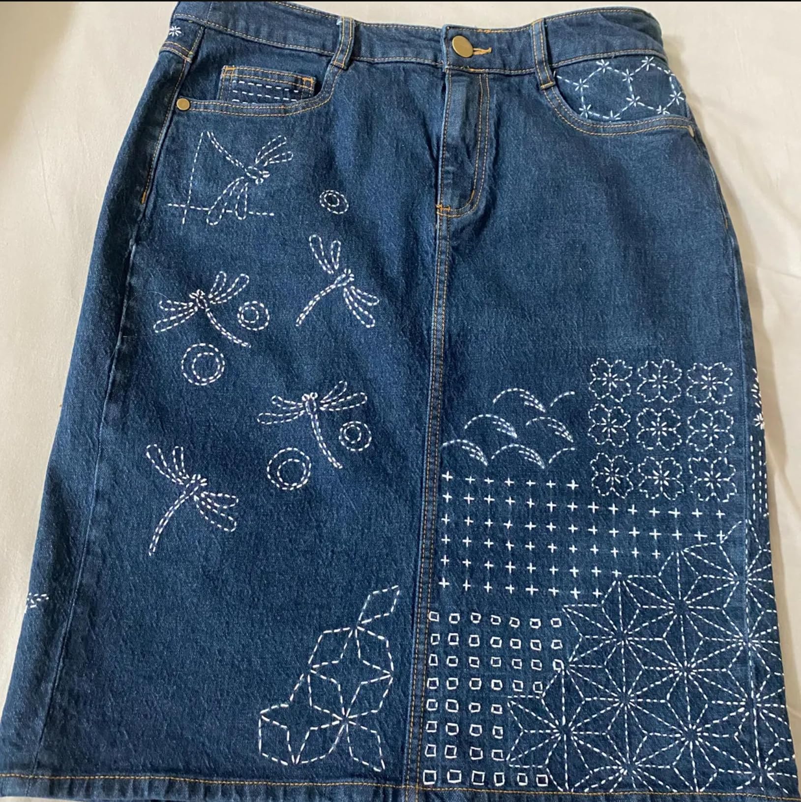 Sashiko Stencil 4.7inch Geometric Sashiko Pattern Template Drawing Line Quilting Stencils for Sewing Hand Quilting Embroidery 6