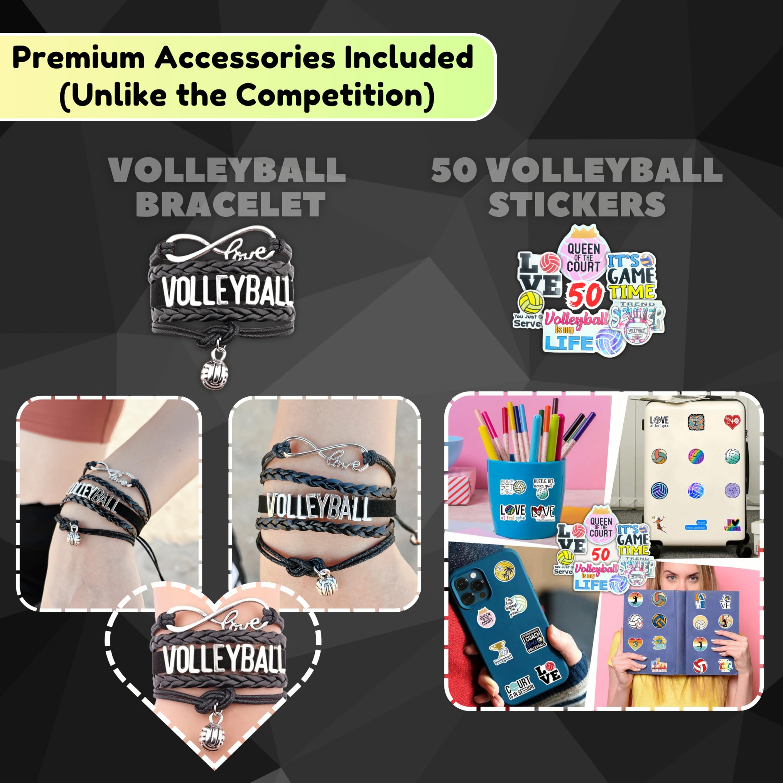 VbStar Volleyball Training Equipment Aid - Practice Your Serving, Setting & Spiking with Ease, Great Solo Serve & Spike Trainer for Beginners & Pro, Perfect Volleyball Gift (Flower Leaf Print) 6