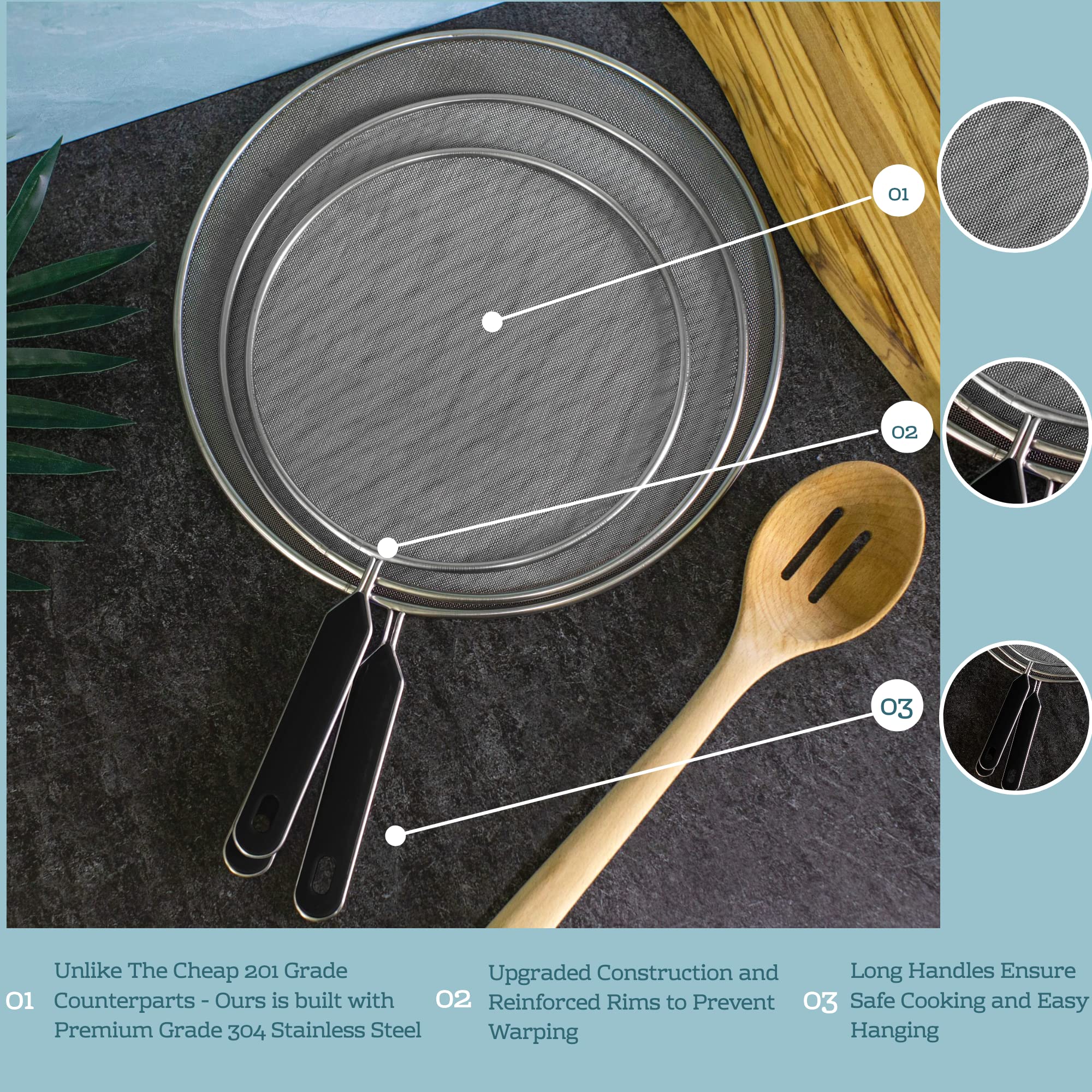 BitimexHome Grease Splatter Screen Set with License To Grill BBQ Grill Apron Bundle 3