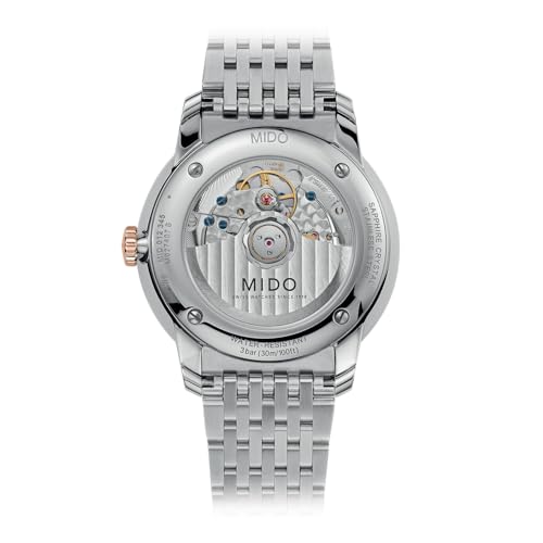 MIDO Baroncelli Heritage - Swiss Automatic Watch for Men - White Dial - Case 39mm - M0274072201100 4