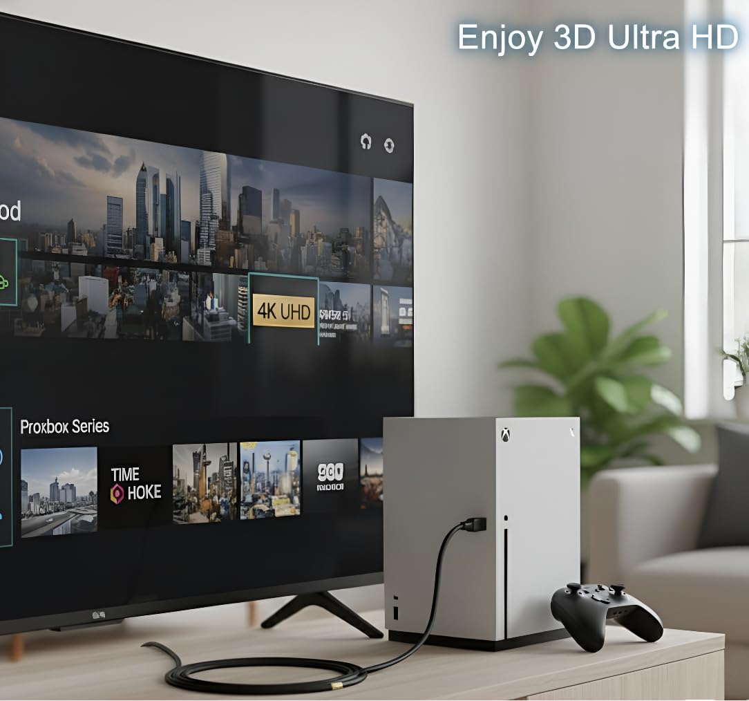 VIHOMI High Speed 1.5m 4K Ultra HD HDMI Cable Gold Plated – Audio Video Cord for TV, Laptop, Projector, PS5, Set Top Box – UHD Quality for Crystal Clear Picture, Sound & Long Life 6