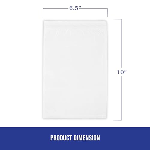 MT Products Blank Envelope Shipping Label Sleeves - 6.5" x 10" Packing Slip Pouches for Shipment/Return - Pack of 100 2