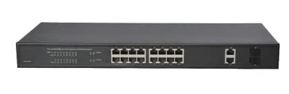 HANWHA TECHWIN SWT-P-162-480B 16 Port PoE+ (30 Watt/Port) Ports unmanaged Switch 1