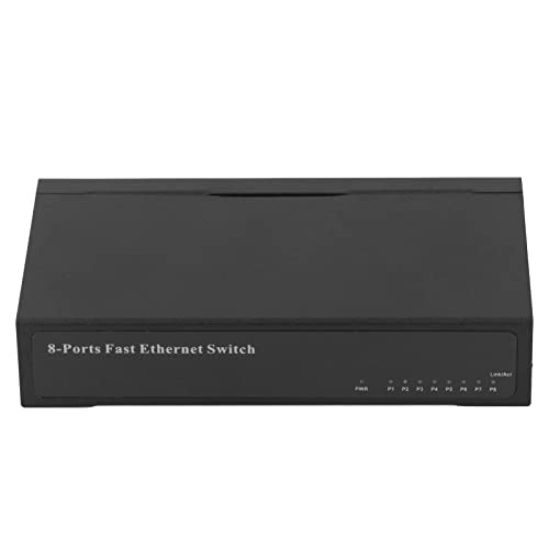 Ethernet Switch, 8 Port Network Hub Stable Transmission for Home and Office (100M) 1