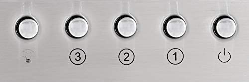 Inalsa 60cm, 950 m³/hr Kitchen Chimney Brio BF with SS Baffle Filter, Push Button Control, (Stainless Steel) 4