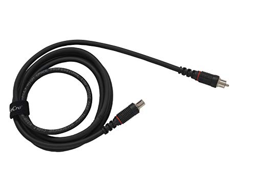 SeCro Rca Extension Cable Cord (1 Rca Female To 1 Rca Male Audio Extender Cable, Mono, Audio Video Cable, Digital & Analogue) (2 Meter), Black 2