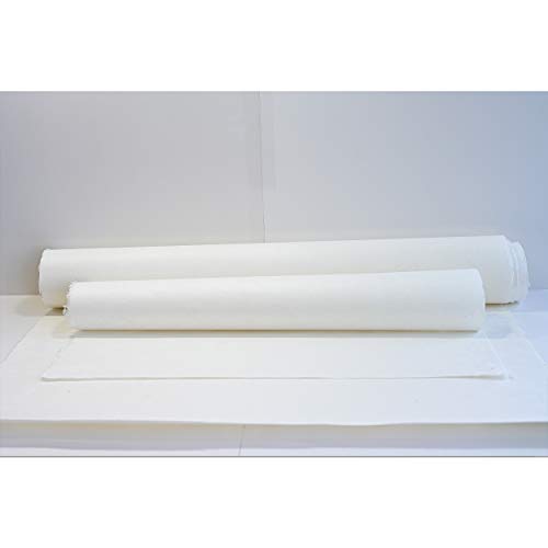 [10 Pcs] Korean Traditional Mulberry Paper HanJi Handmade Plain Natural White Single Layer 28.3" x 55.9" 5