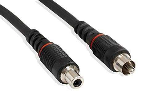SeCro Rca Extension Cable Cord (1 Rca Female To 1 Rca Male Audio Extender Cable, Mono, Audio Video Cable, Digital & Analogue) (2 Meter), Black 1