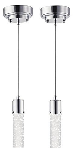 Westinghouse 6307900 Cava LED Indoor Mini-Pendants, 2-Pack, Chrome 1