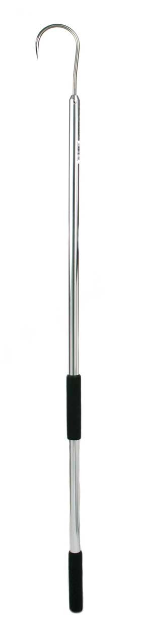 Sea Striker SS296 Silver Anodized Aluminum Gaff 2" Stainless Hook 8' 1