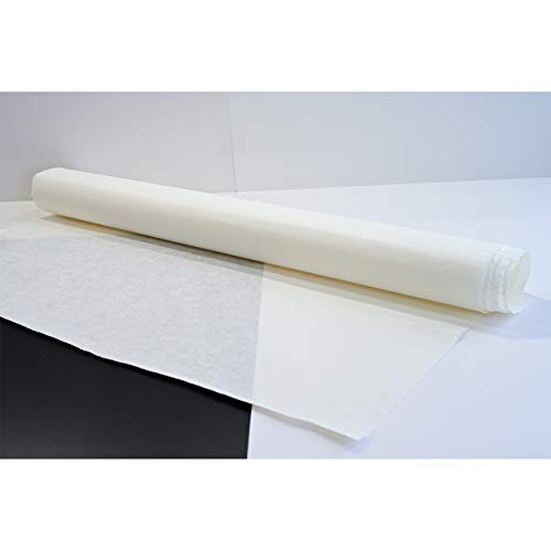 [10 Pcs] Korean Traditional Mulberry Paper HanJi Handmade Plain Natural White Single Layer 28.3" x 55.9" 1