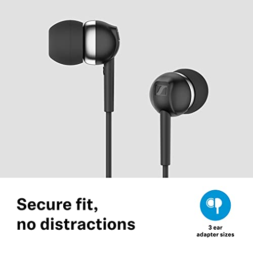 Sennheiser CX 80s Wired in Ear Earphones with in-Line Microphone, Superior Sound, One Button Smart Control, Lightweight Design, 3.5mm Jack, 3 Ear Tip Sizes, 2Y Warranty, Black 4