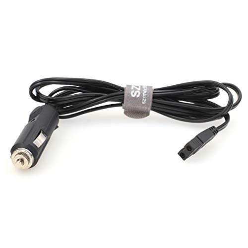 SZRMCC 12V DC Cigarette Lighter Cable 2 Pin Lead Cable Plug Car Cool Box Mini Fridge Replacement Extension Wire for Car Cooler Box Mini Fridge Wagan EL6214(Straight,3M) 4