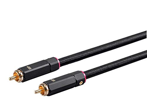 Monoprice Onix Series Digital Coaxial Audio/Video RCA Subwoofer CL2 Rated Cable, RG-6/U 75-ohm 35ft Black 1