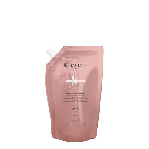 KERASTASE Chroma Absolu Bain Riche Chroma Respect Shampoo Refill Pouch - Gentle Hydration, Preserves Color Intensity, For Fine to Medium Hair, 16.9 Fl Oz 1
