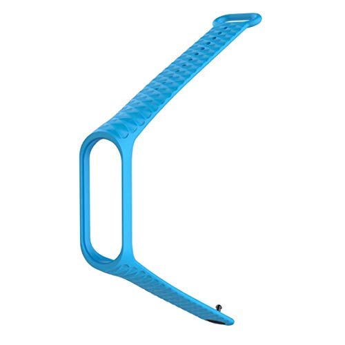 ACUTAS Sports Soft Silicone Durable TPU Wristband Lightweight Strap for XIAOMI MI Band 4 (Blue Designing) 3