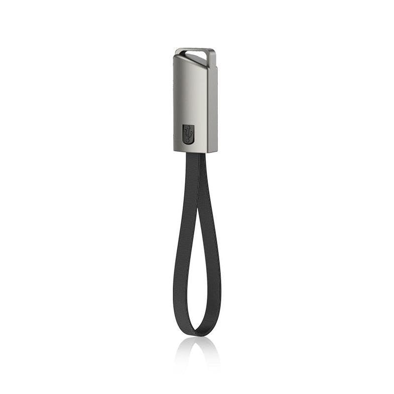 BoxWave Cable Compatible with Fanttik X9 Pro - USB Type-C Keychain Charger, Key Ring USB Type-C to Type-A 8 in USB Cable - Jet Black 3
