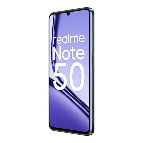 realme Note 50 Smartphone 4+128 GB, 7.99mm Slim and Light Body, 90 Hz Display Screen, 13MP AI Camera, 5000mAh Battery, Dual SIM Cards, Black (Without Adapter) 5