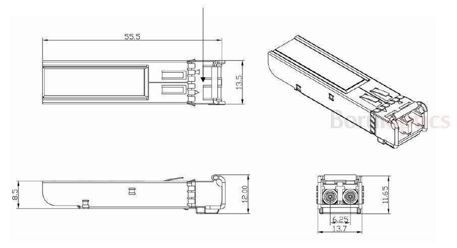 Compatible with BNT BN-CKM-S-LX 1000BASE-LX SFP 1310nm 10km Transceiver Module SFP 4