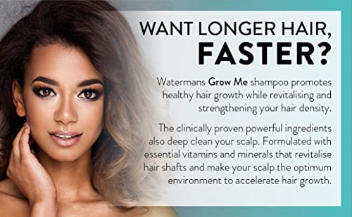 Watermans Grow me Shampoo for Hair Growth & Hair Fall Control, with Biotin,Argan oil and Caffeine and DHT Blockers hair growth factors 250ml 5