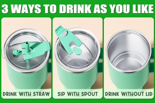 Fimibuke 40 oz Tumbler with Handle & Carrier Bag, Stainless Steel Insulated Cup with Lid & Straw & Purse Pouch Phone Pocket, Gym Water Bottle Cupholder Friendly Women Men Travel Mug with Sleeve Holder 5