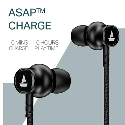 boAt Rockerz 113 (2025 Launch), 40 Hrs Playback, Dual Pair, Fast Charge, Enx Tech, Low Latency, Magnetic Buds, Bluetooth Neckband, Wireless with Mic in Ear Earphones(Active Black) 6