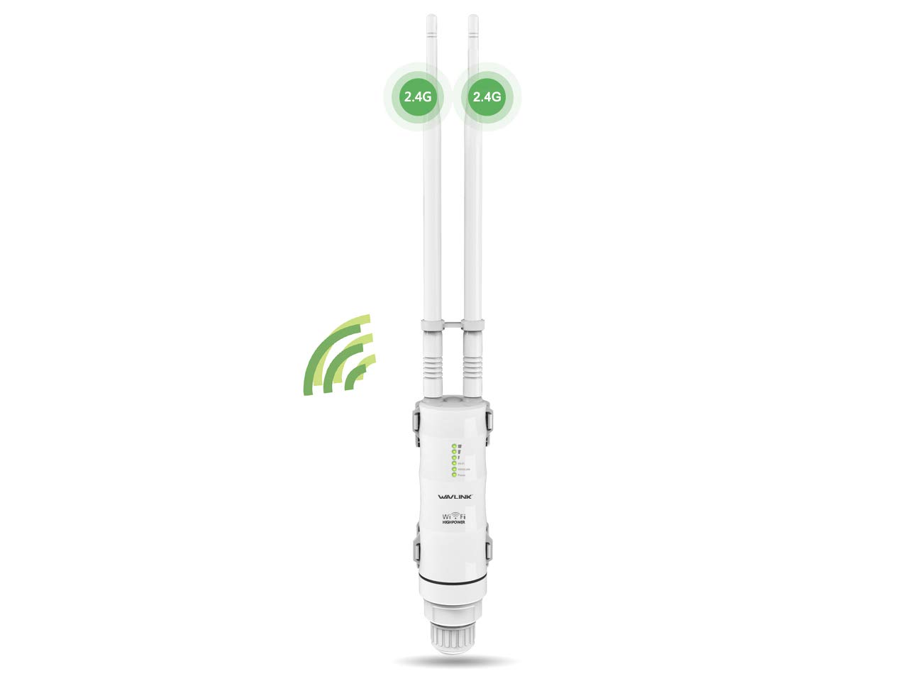 WAVLINK High Power Weatherproof Outdoor WiFi Access Point,N300 2.4G WiFi AP Wireless Repeater Wi-Fi Range Extender Internet Signal Booster Amplifier/Router 3 in 1 with PoE 1