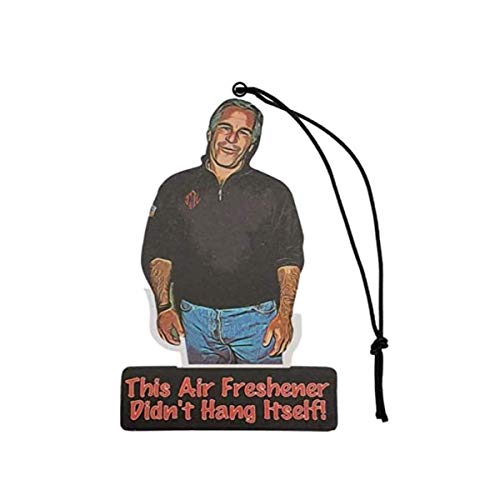 Jeffrey Epstein Air Freshener - This Air Freshener Didn't Hang Itself! - Funny & Cool Car Accessories for Men and Women - Car Hanging Interior Fragrance Decor - Conspiracy Theory (5 Pack)
