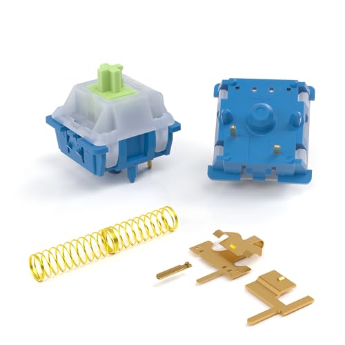 Kakiwutj Mechanical Keyboard Switches,Gateron CM 3.0 Factory Lubed 90 Pieces Switch,5 Pin 20mm 55gf Two-Stage Gold-Plated Spring Linear Switches 1