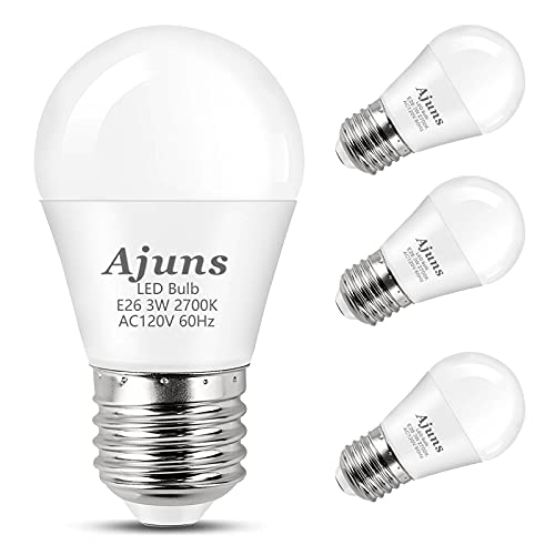 LED Bulb 3W Equivalent 25 Watt Light Bulbs, 120V 25W Ceiling Fan Light Bulbs Table Lamp Bulb,Warm White 2700K LED Energy Saving Bulb E26 Base, Suitable for Home Light Bulb 4 Pack 1