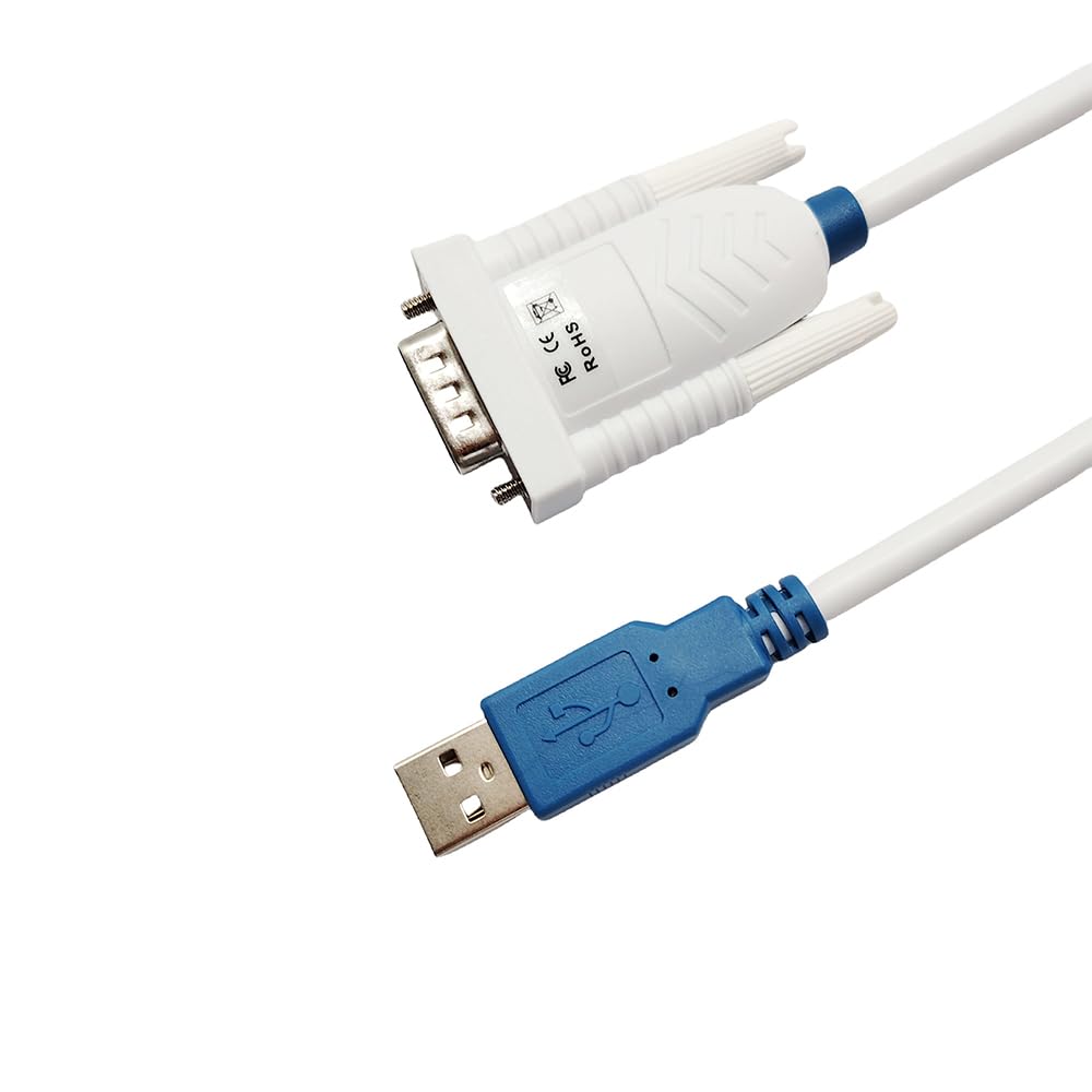 Feanteek USB to RS232 Adapter Cable UT232R-200 with FT232R Chip USB to DB9 Serial Cable for Windows 11,10, 8, 7, Vista, XP,Linux and Mac OS(2M) 1