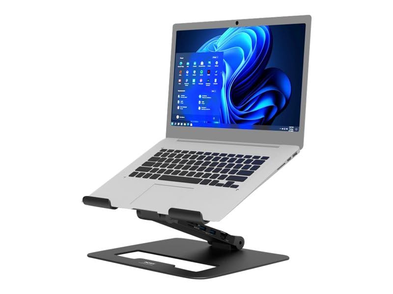 Port Connect 2 in 1 USB-C Docking Station with Stand for Laptop Notebook 7 Devices 85W 5GB/s EU 4