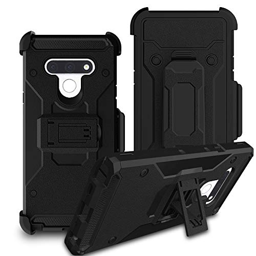 Chuangxinfull Stylo 6 Holster case, Belt Clip (Rubberized Grip) Slim Fit Protective Cover with Kickstand, Combo Shell Holder for Stylo 6 2020 1