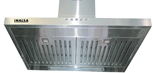 Inalsa 60cm, 950 m³/hr Kitchen Chimney Brio BF with SS Baffle Filter, Push Button Control, (Stainless Steel) 2