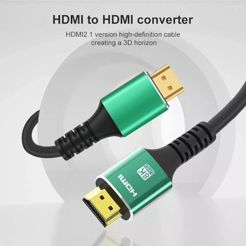 MICROWARE HDMI 2.1 Cable 3 Meter | 8K/4K Ultra High-Speed HDMI Cord 48Gbps 1ms | 8K@60Hz 4K@120Hz HDR10+ ARC eARC DTS:X | Compatible with TV, Monitor, Gaming PC, Laptop, Soundbar, Mac (Black) (8K 3M) 2
