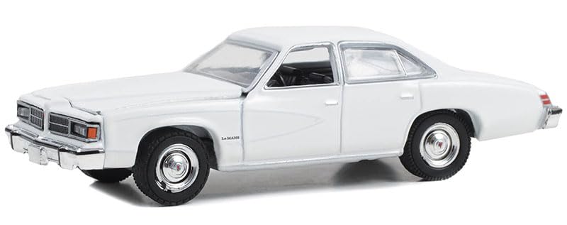 Greenlight 43014N Hot Pursuit - 1976-77 Pontiac Lemans Enforcer - White 1:64 Scale Diecast with Lightbar 1