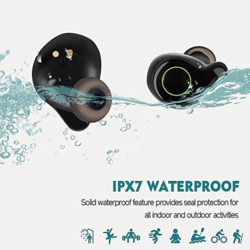 DUOTEN Wireless Earbuds, Bluetooth 5.0 Headphone, Hi-Fi Stereo Sound, IPX7 Waterproof In-Ear Wireless Earphones with Mic, LCD Digital Display and 2200mAh Rechargeable Case 2