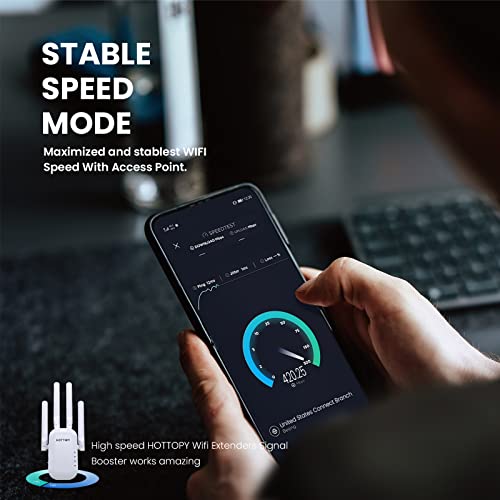 WiFi Extenders Signal Booster for Home – 8200 sq ft Easy Setup WiFi Booster Wireless Router with Plug and Play Design – WiFi Repeater Internet Booster with 4 Antennas – Full Signal Coverage Withe 3